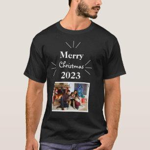 Elegant Christmas Photo Modern Family T-Shirt