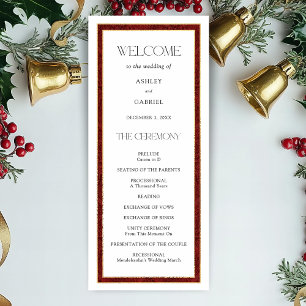 Elegant Christmas Red Damask Border Program