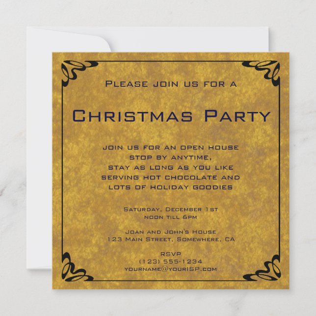 Elegant Christmas Reindeer Holiday Party Invitation (Front)