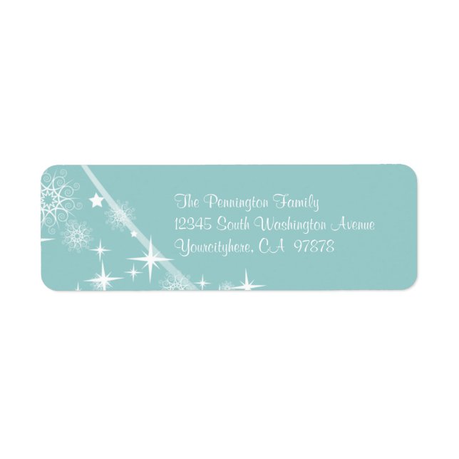 Elegant Christmas return address envelope labels (Front)