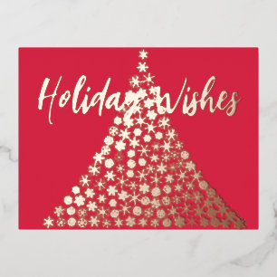 Elegant Christmas Script Holiday Wishes Postcard