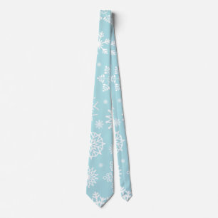 Elegant Christmas Snowflakes Necktie