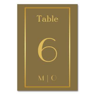 Elegant Christmas table number