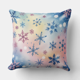 Elegant Christmas Throw Pillow– Red & Gold Holiday Cushion