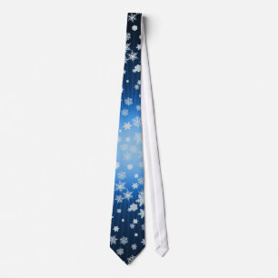 Elegant Christmas Tie with snowflakes