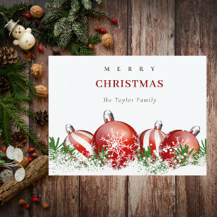Elegant Christmas Traditional Rustic Modern Holiday Postcard
