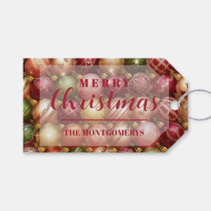 Elegant Christmas Tree Baubles Decorations Holiday Gift Tags