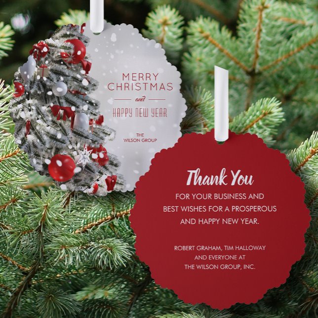 Elegant Christmas Tree Business Holiday Decoration Card (Creator Uploaded)