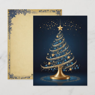 Elegant Christmas Tree Candle and Gift Card