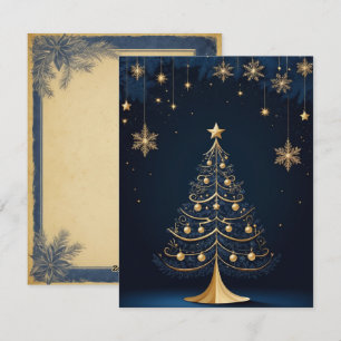 Elegant Christmas Tree Candle and Gift Card