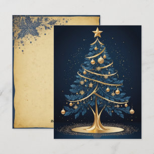 Elegant Christmas Tree Candle and Gift Card