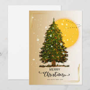 Elegant Christmas Tree Card Merry Christmas