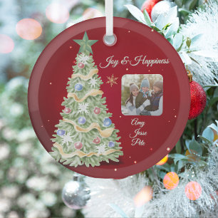 Elegant Christmas Tree  Cermic Ornament