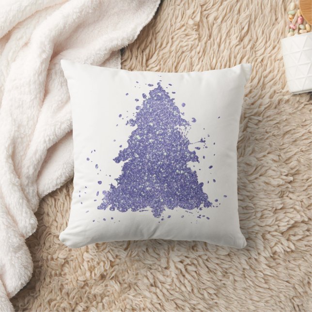 Elegant Christmas Tree | Charming Lavender Purple Cushion (Blanket)