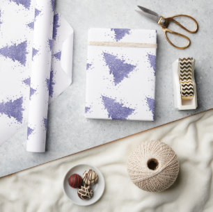 Elegant Christmas Tree   Charming Lavender Purple Wrapping Paper