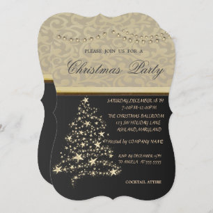 Elegant Christmas Tree,Company Christmas Party Invitation
