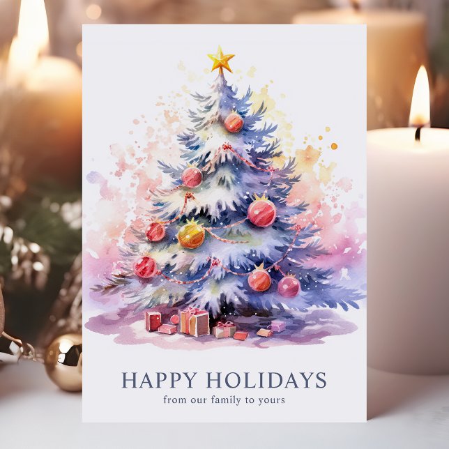 Elegant Christmas Tree Family Holiday Card (Creator Uploaded)