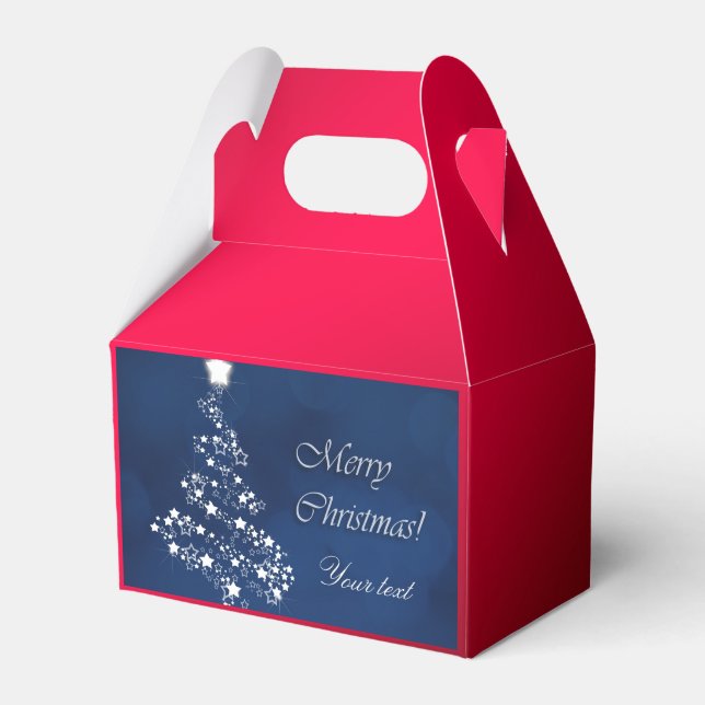 Elegant Christmas Tree Favor Box (Front Side)