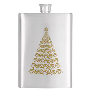 Elegant Christmas Tree Flask