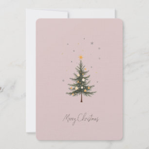Elegant Christmas Tree Holiday Card. Invitation