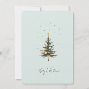 Elegant Christmas Tree Holiday Card. Invitation