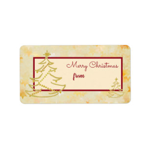 elegant Christmas tree Label