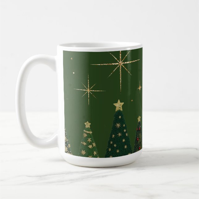 Elegant Christmas Tree Mug (Left)