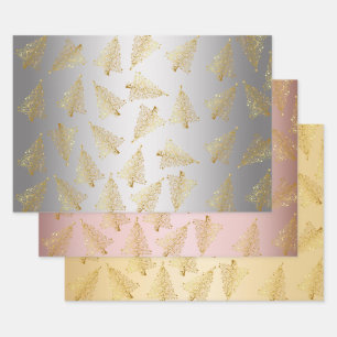 Elegant Christmas tree pattern   Wrapping Paper Sheet