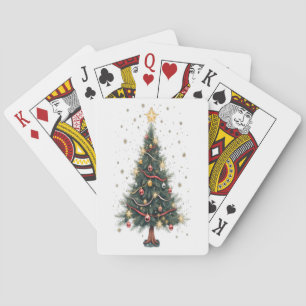 Elegant Christmas Tree Playing Cards