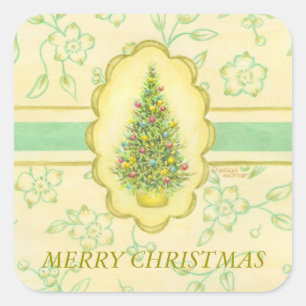 Elegant Christmas Tree Stickers