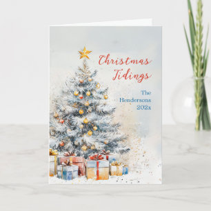 Elegant Christmas Tree Vintage Card