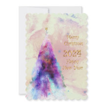 Elegant Christmas tree with golden text design