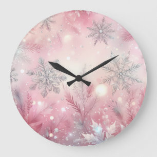 Elegant Christmas Wall Clock – Festive Winter Time