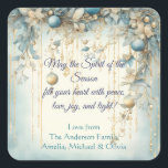 Elegant Christmas Watercolor Botanical Square Sticker<br><div class="desc">Embrace the elegance of the season with our modern,  minimalist Christmas collection. Featuring botanical greenery,  sophisticated typography,  and a timeless palette of red and green,  these carefully curated items add a simple yet festive touch to your holiday decor. Perfect for creating a stylish and joyful atmosphere this Christmas.</div>