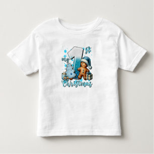 Elegant Christmas Watercolor Snow Toddler T-Shirt