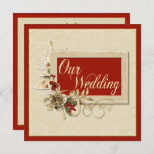 Elegant Christmas Wedding Invitation
