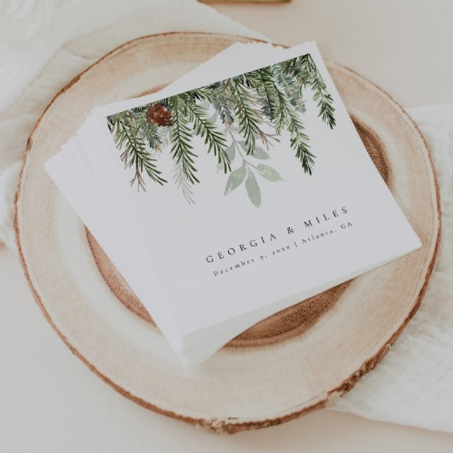 Elegant Christmas Wedding Personalised Napkin (Creator Uploaded)