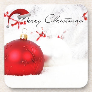 Elegant Christmas wishes Coaster