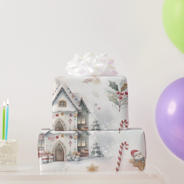 Elegant Christmas wrapping paper design (Party Gifts)