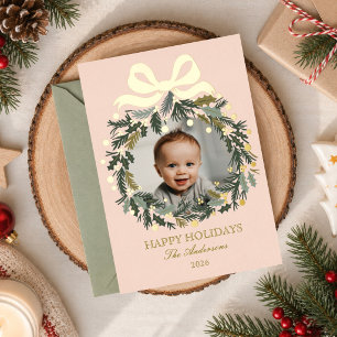 Elegant Christmas Wreath Holiday Photo