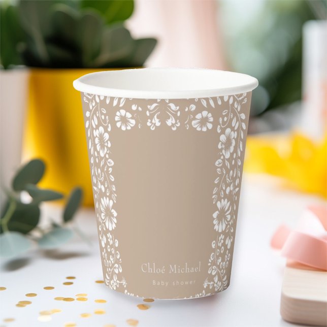 Elegant cielto lindo  baby shower  paper cups (Creator Uploaded)