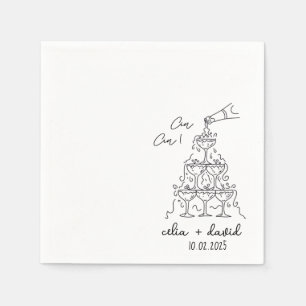 Elegant Cin Cin Italian Wedding Napkin
