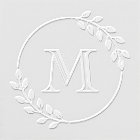 Elegant Circular Double Wreath Monogram Initial