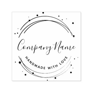 Elegant Circular Personalised Business Logo Self-inking Stamp