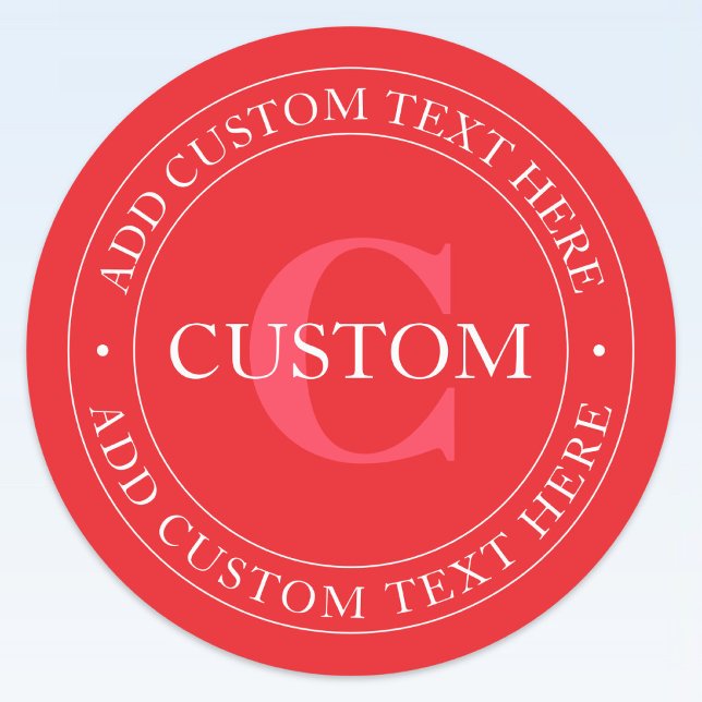 Elegant Circular Text Template Editable Red White (Creator Uploaded)