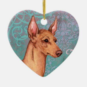 Elegant Cirneco dell'Etna Ceramic Tree Decoration