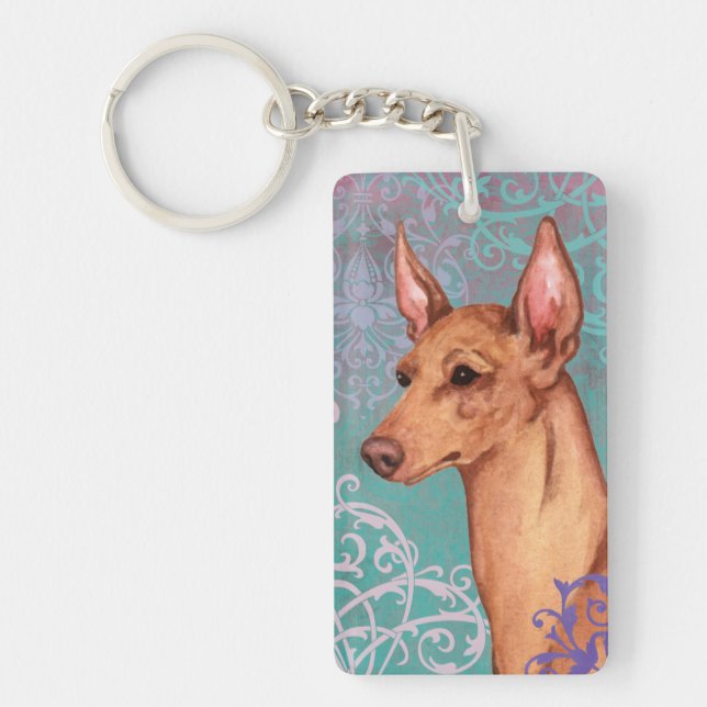 Elegant Cirneco dell'Etna Key Ring (Front)