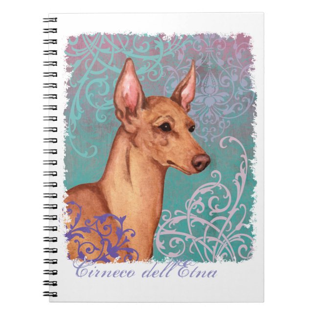 Elegant Cirneco dell'Etna Notebook (Front)