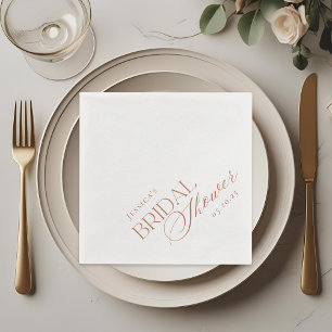 Elegant Citrus Floral Bridal Shower Napkin