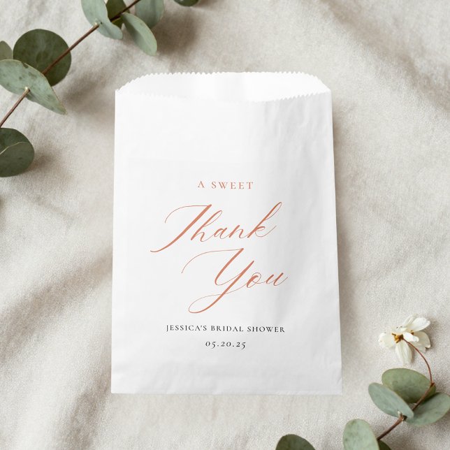 Elegant Citrus Floral Bridal Shower Sweets Favour Bag (Creator Uploaded)